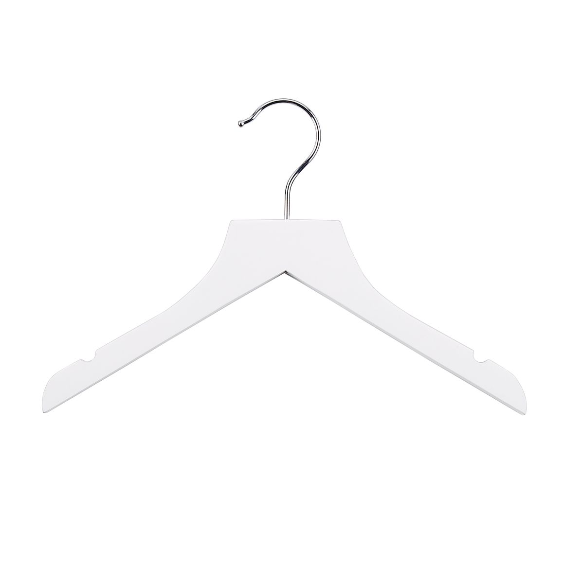Kid's Wooden Shirt Hangers with Chrome Hardware | The Container Store