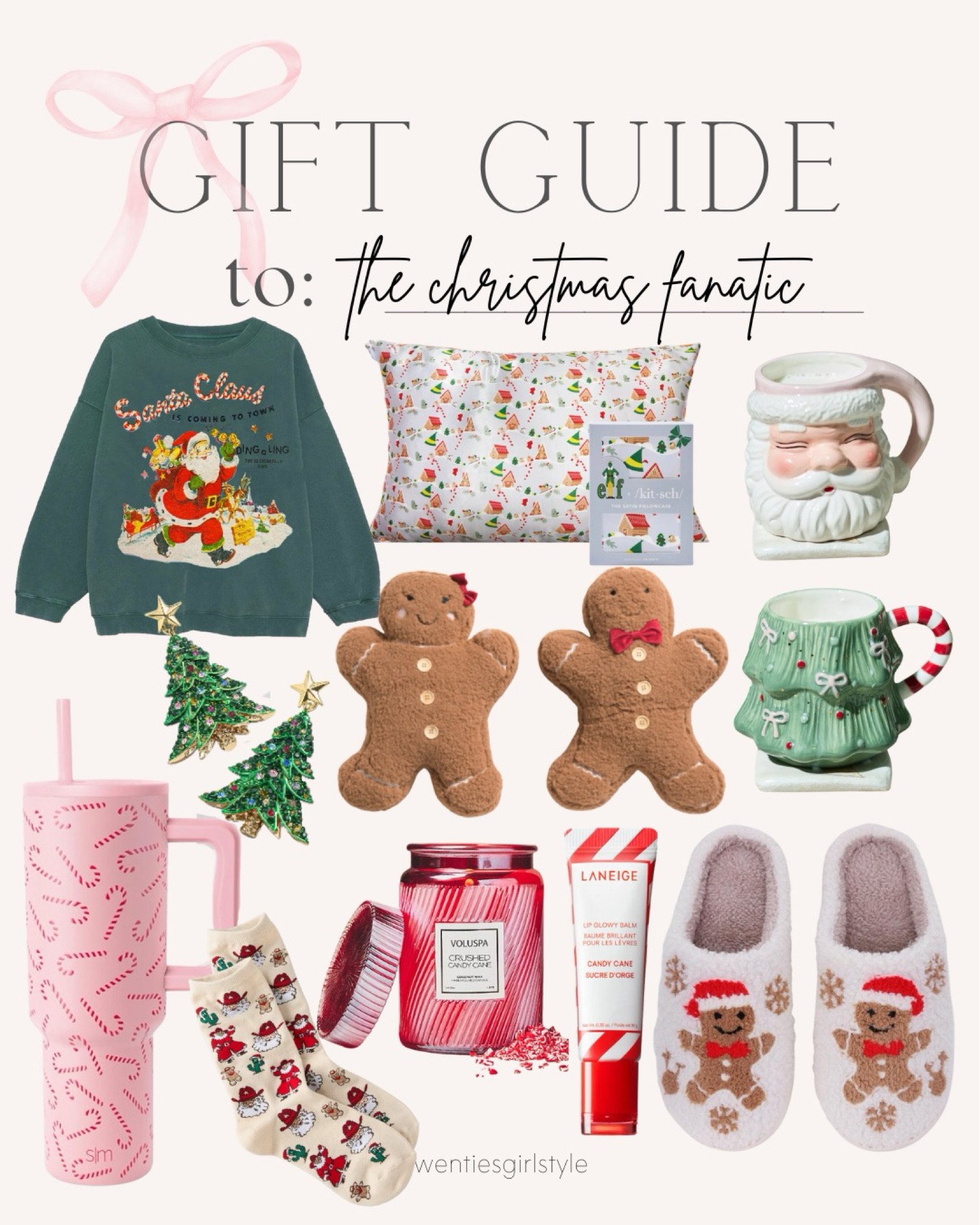 GIFT GUIDE🎁 to the Christmas fanatic!

Gifts for those who love the holidays! Kitschy pullovers, cute holiday pillows and mugs, slippers, candy cane tumbler, festive earrings and peppermint lipgloss.

#LTKGiftGuide