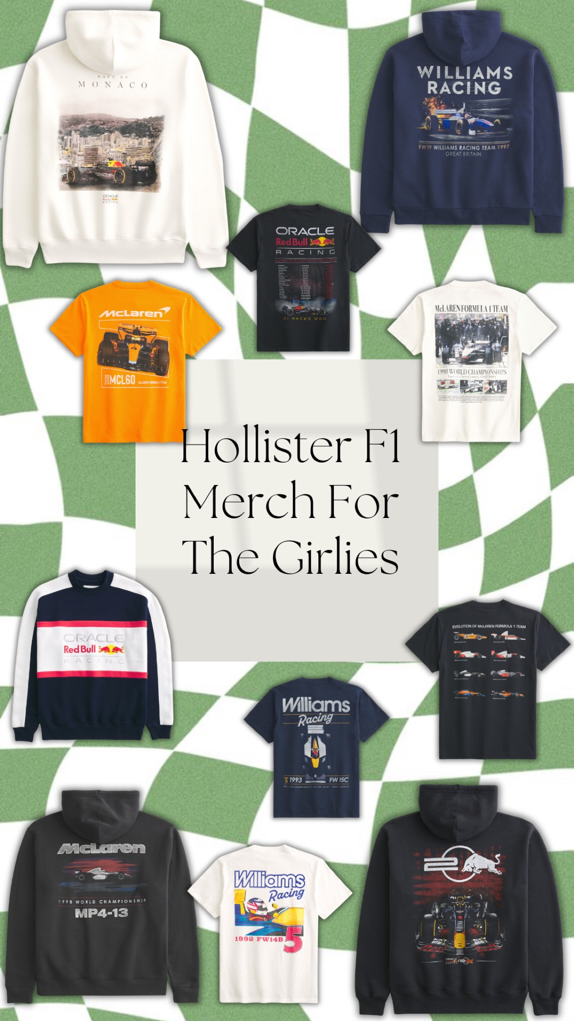 Hollister F1 Merch for Red Bull, McLaren, & William girlies🧡🏎️💙

#LTKSaleAlert #LTKFindsUnder50 #LTKStyleTip