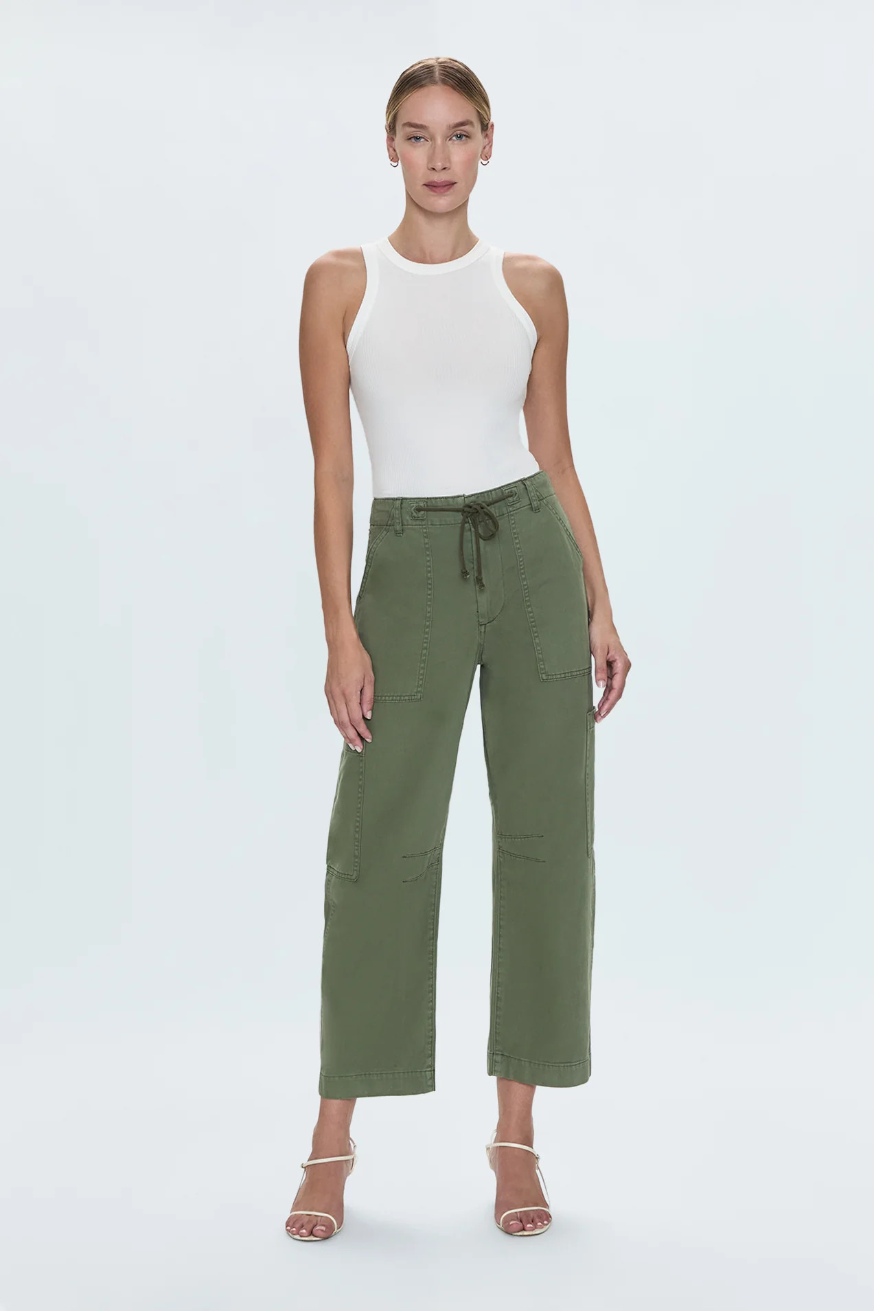 Sabrina Curved Utility Pants - Meadow | Pistola Denim