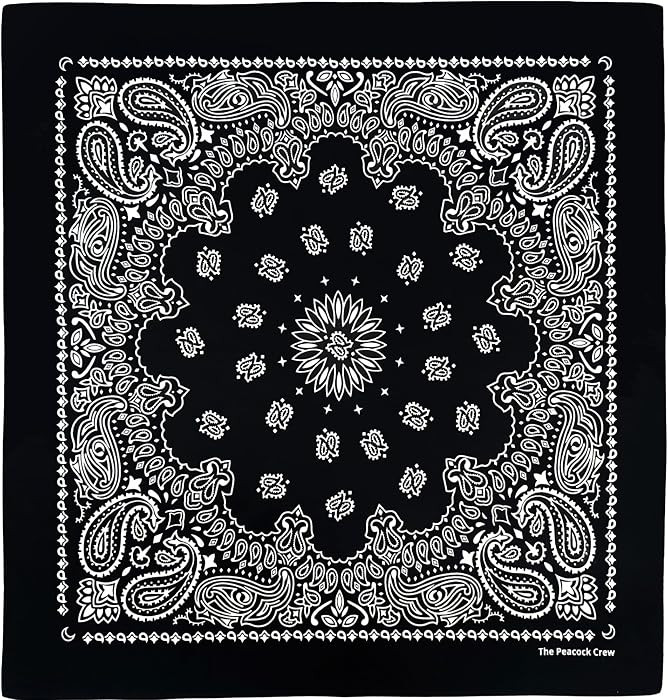 Premium Soft Cotton Designer Bandana for Men and Women 22x22 in | Amazon (US)