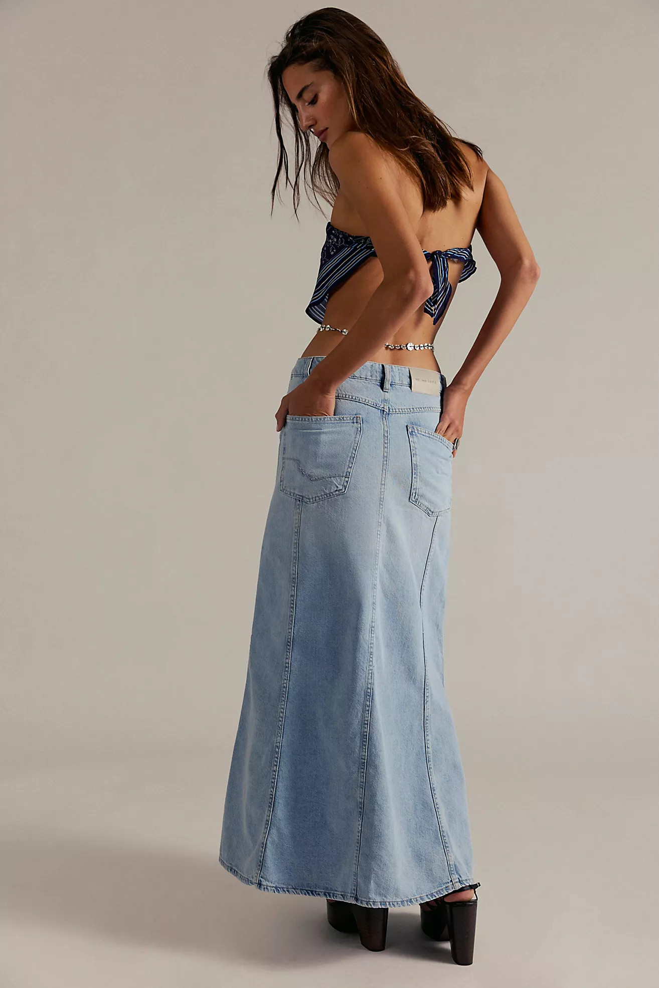 We The Free Off-Duty Denim Maxi Skirt | Free People (Global - UK&FR Excluded)