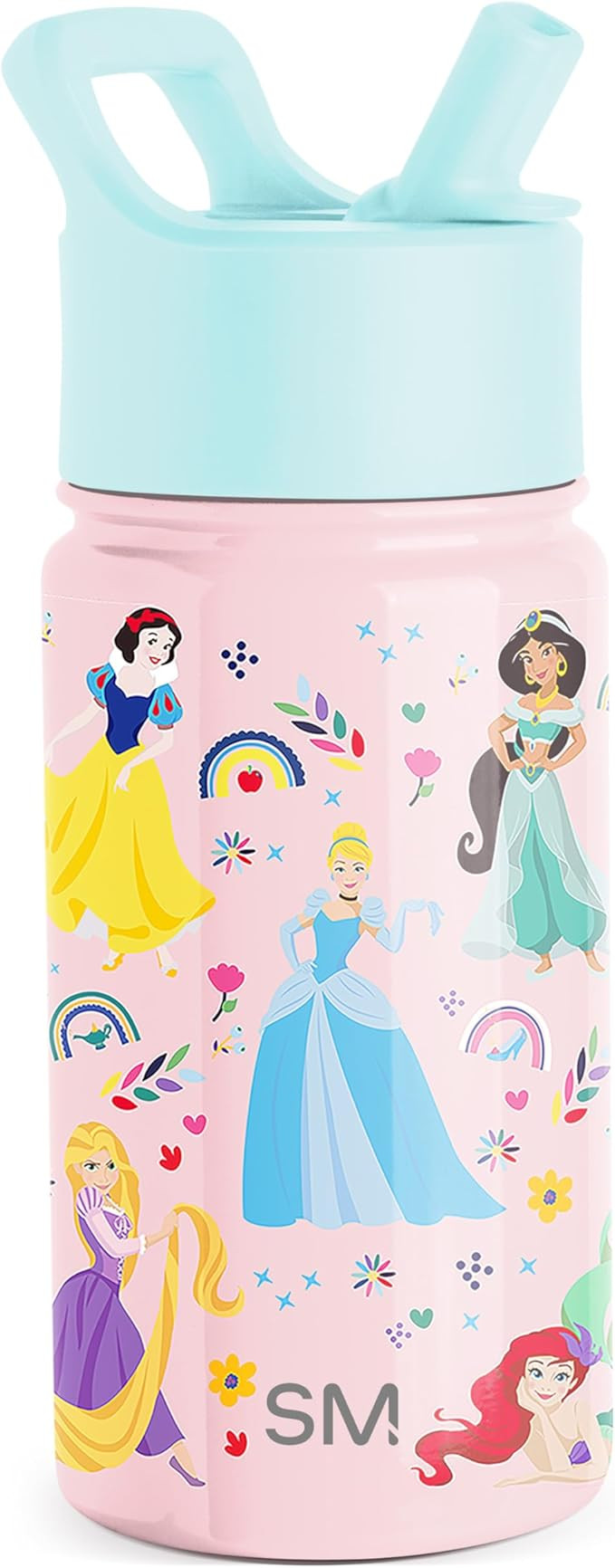 Simple Modern Kids Summit Water Bottle with Straw Lid | Disney Princess 14oz Stainless Steel Cup ... | Amazon (US)