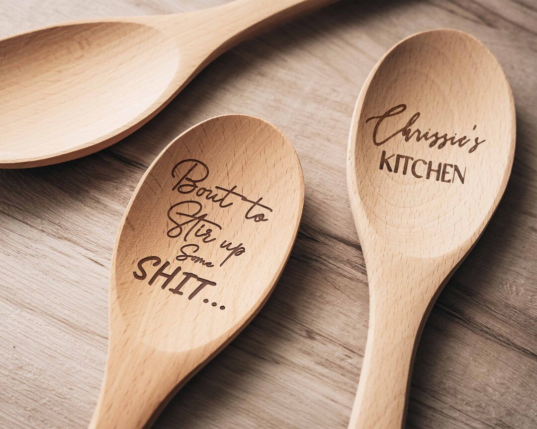 Funny Christmas Gift for Mom Personalized Wood Spoon Bout - Etsy | Etsy (US)