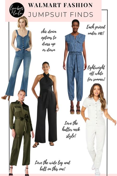 Chic jumpsuits under $40 from Walmart Fashion! #walmartpartner All run tts, easy to dress up or down. #walmartfashion @walmartfashion 

#LTKover40 #LTKfindsunder100 #LTKfindsunder50