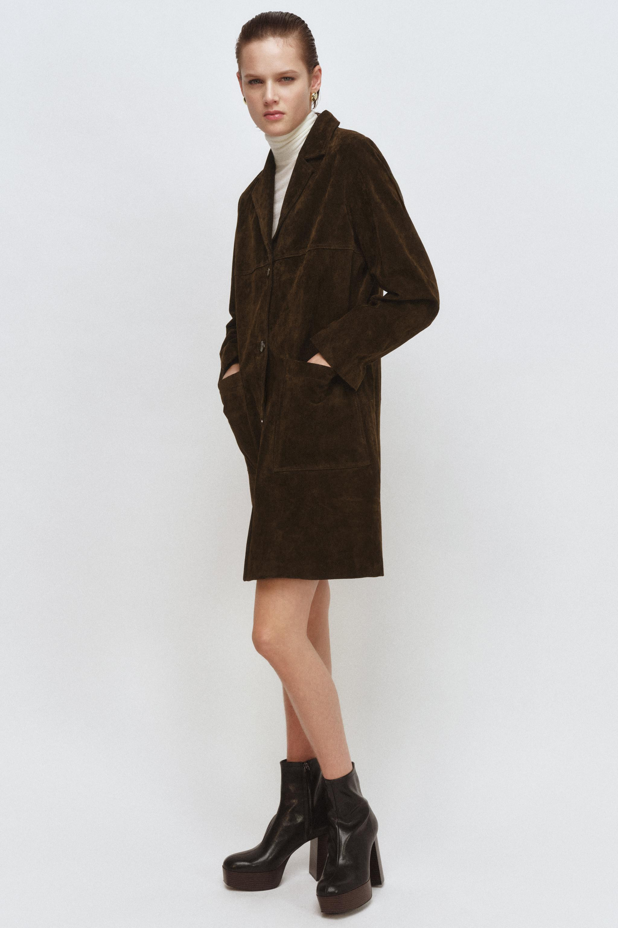 100% SUEDE COAT ZW COLLECTION LIMITED EDITION | Zara US