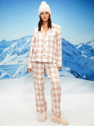 Plaid Flannel Pajama Pant Set for Women | Old Navy (US)