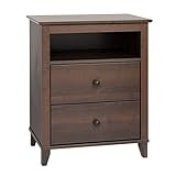 Prepac Yaletown 2-Drawer Tall Nightstand, Espresso | Amazon (US)