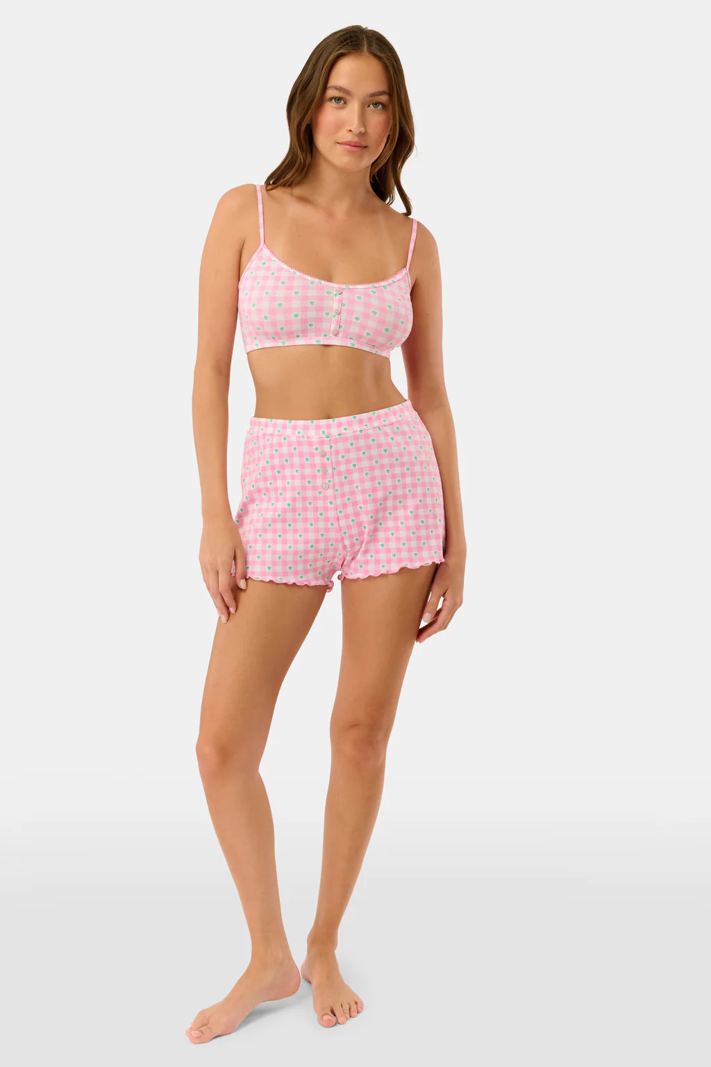 Gingham Hearts Sullivan Shortie | Roller Rabbit