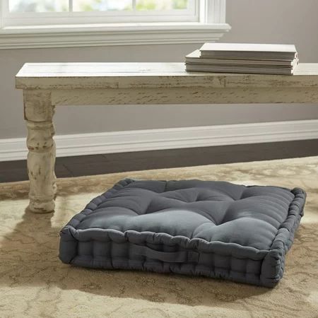 Better Homes & Gardens Tufted Square Floor Cushion, 24"x 24" x 3" | Walmart (US)