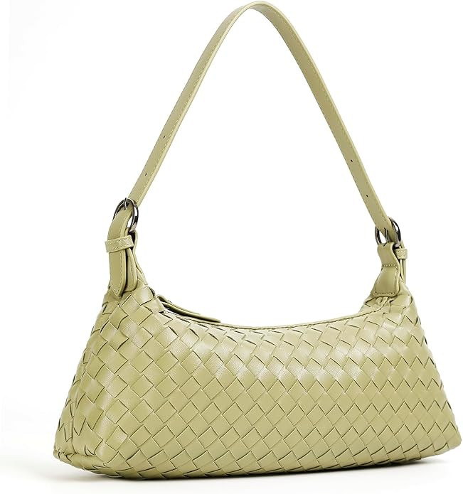 Shoulder Bags for Women, Woven Leather Crossbody Bag Small Purse Cute Hobo Tote Handbag Mini Clut... | Amazon (US)