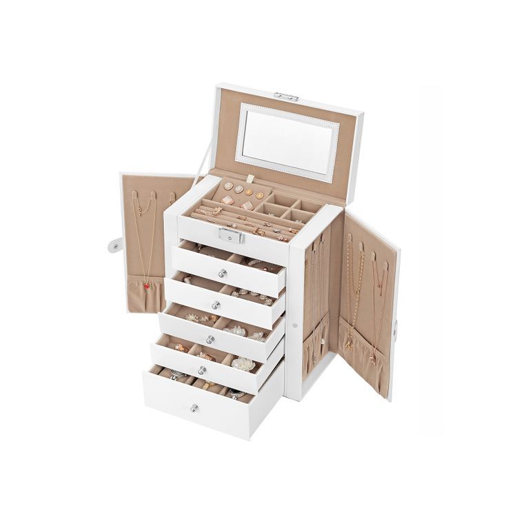 6-Tier Large Jewelry Case with Drawers | Songmics