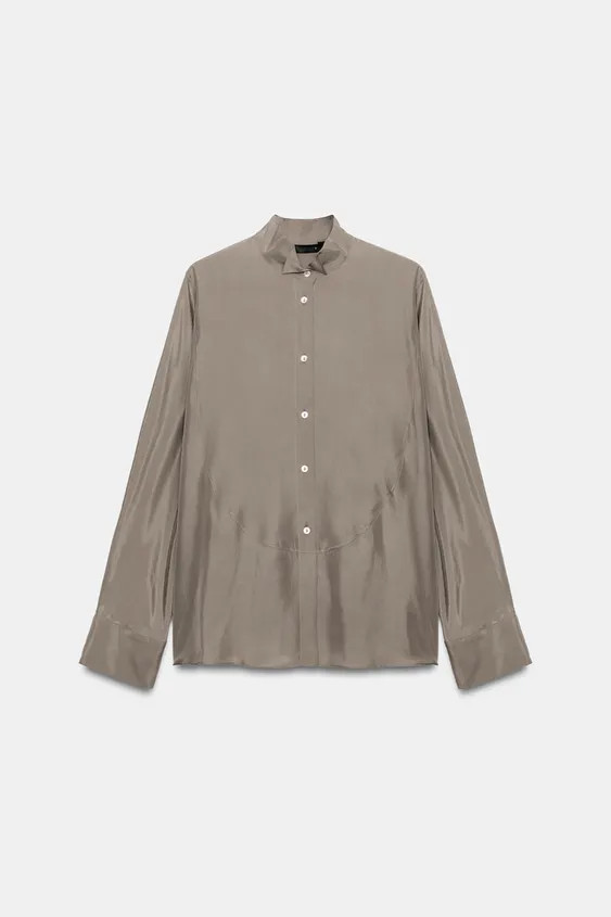 ZW COLLECTION 100% SILK FLOWING SHIRT | Zara UK