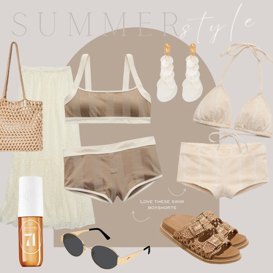 Summer Style 🐚🤎☀️


Boy short swimsuit, swim, bikini, 2 piece swimsuit, tote bag, beach bag, body spray, trending sunglasses, coal sunglasses, summer sandals, beach earrings


#summeroutfit #vacationstyle #resortstyle #beachoutfit #vacayoutfit

#LTKSeasonal #LTKTravel #LTKSwim