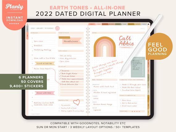 2022 Digital Planner  Goodnotes Planners  Ipad Planner  | Etsy | Etsy (US)
