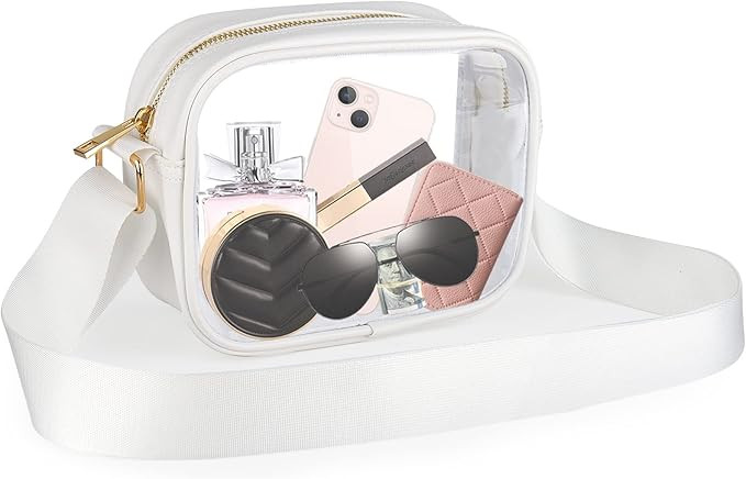 MOMSIV Clear Crossbody Bag, Stadium Approved Clear Bags with Adjustable Strap Clear Stadium Bag f... | Amazon (US)