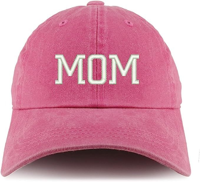 Trendy Apparel Shop Mom Embroidered Pigment Dyed Unstructured Cap | Amazon (US)