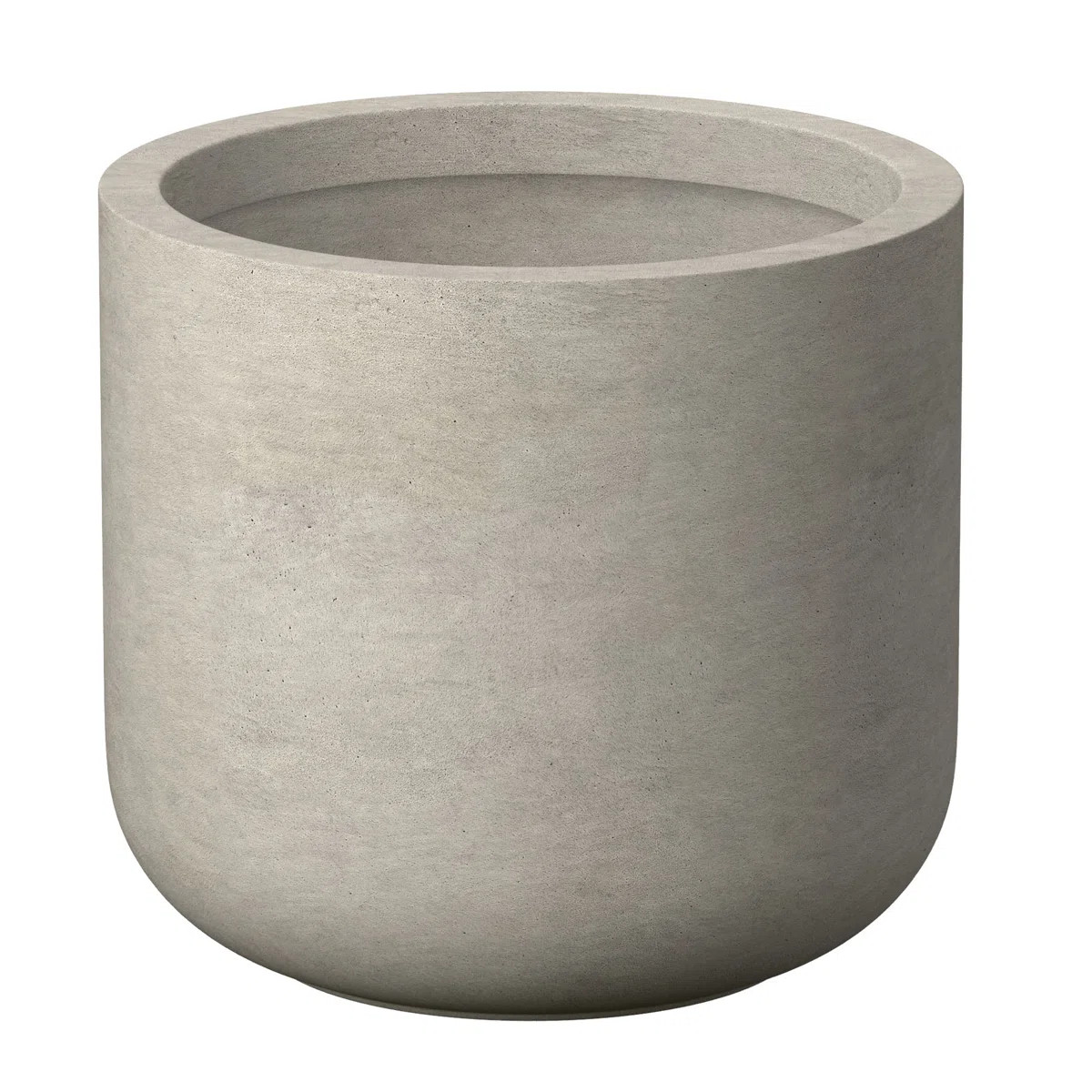 17.5 In. Large Concrete Round Planter / Pot With Drainage Holes | Wayfair North America