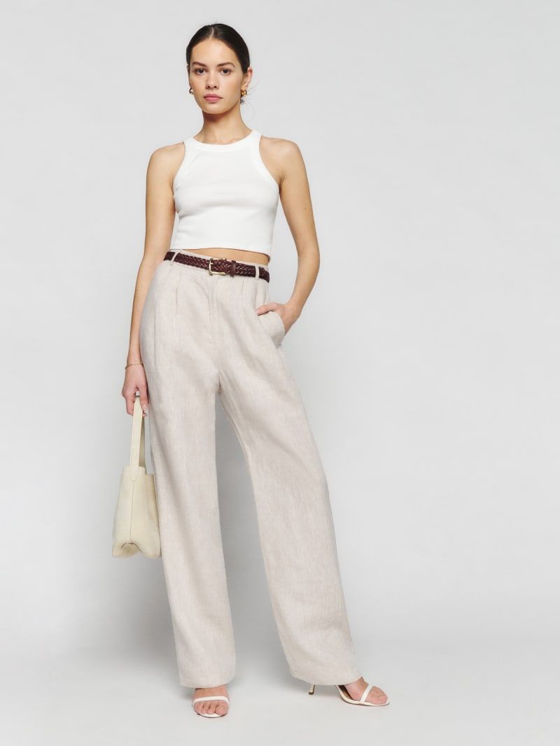 Petites Mason Linen Pant | Reformation (US & AU)