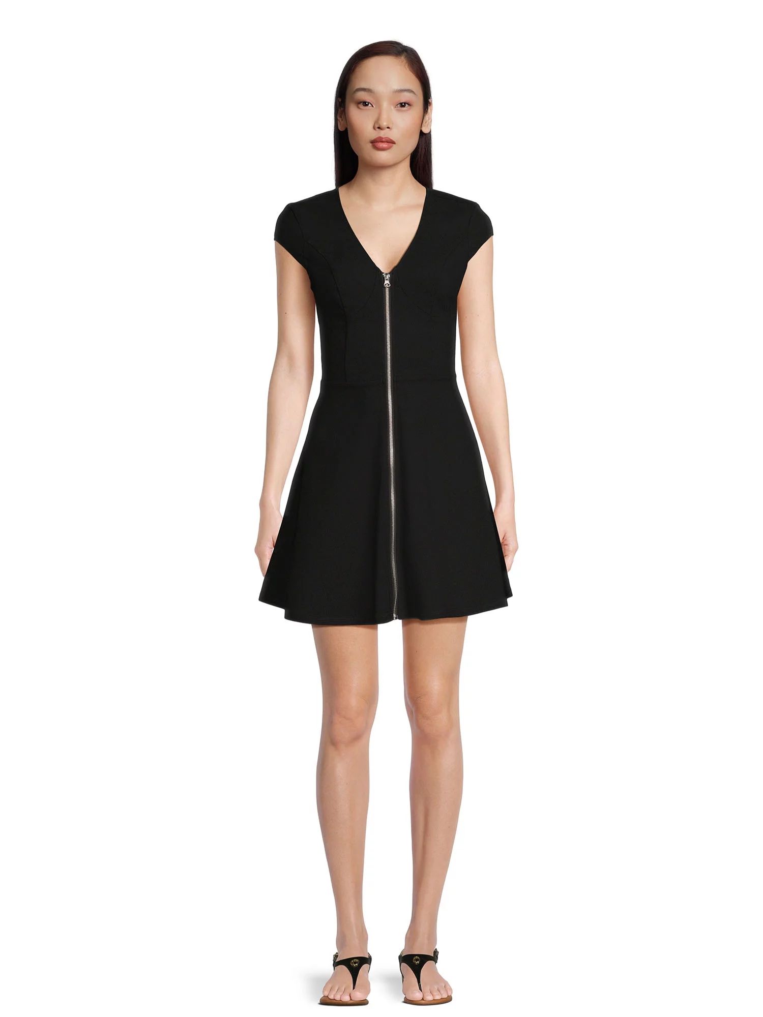 No Boundaries Juniors Millennium Zip Front Dress, Sizes XS-XXXL | Walmart (US)