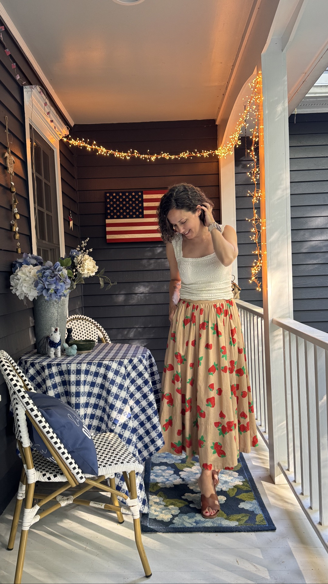 What I wore to a graduation party today 🎓 Free People tank top, Anthropologie midi skirt, Target brown sandals. 
Summer outfit

#LTKdayinmylife #LTKSeasonal #LTKOver40