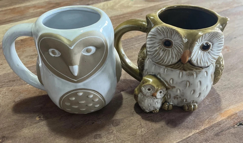 2 Cracker Barrel Owl Mugs Vintage | eBay US
