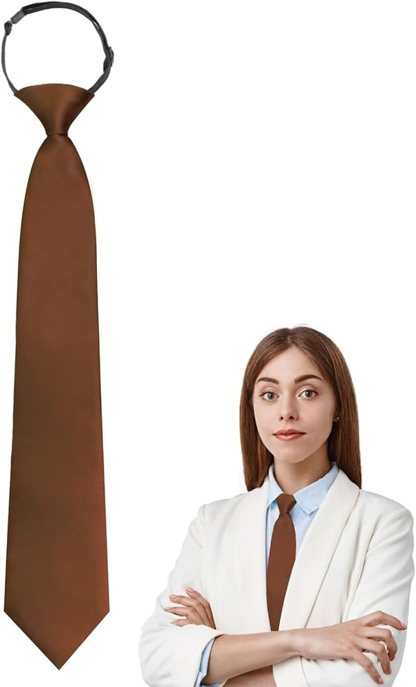 Womens Tie Black Tie for Woman, Adjustable Pre Tied Clip on Ties for Women Girls, 14" Women Neckt... | Amazon (US)