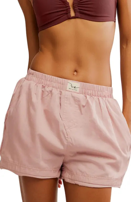 Free People Day to Day Boxer Shorts in Dusty Himalayan at Nordstrom, Size X-Large | Nordstrom