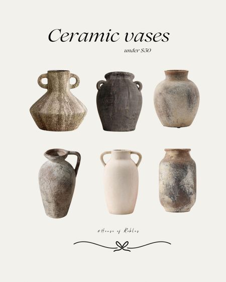 Ceramic Vases under $50! 
Moody vases #ceramicvases #ceramic #moodyvase

#LTKstyletip #LTKhome #LTKfindsunder50