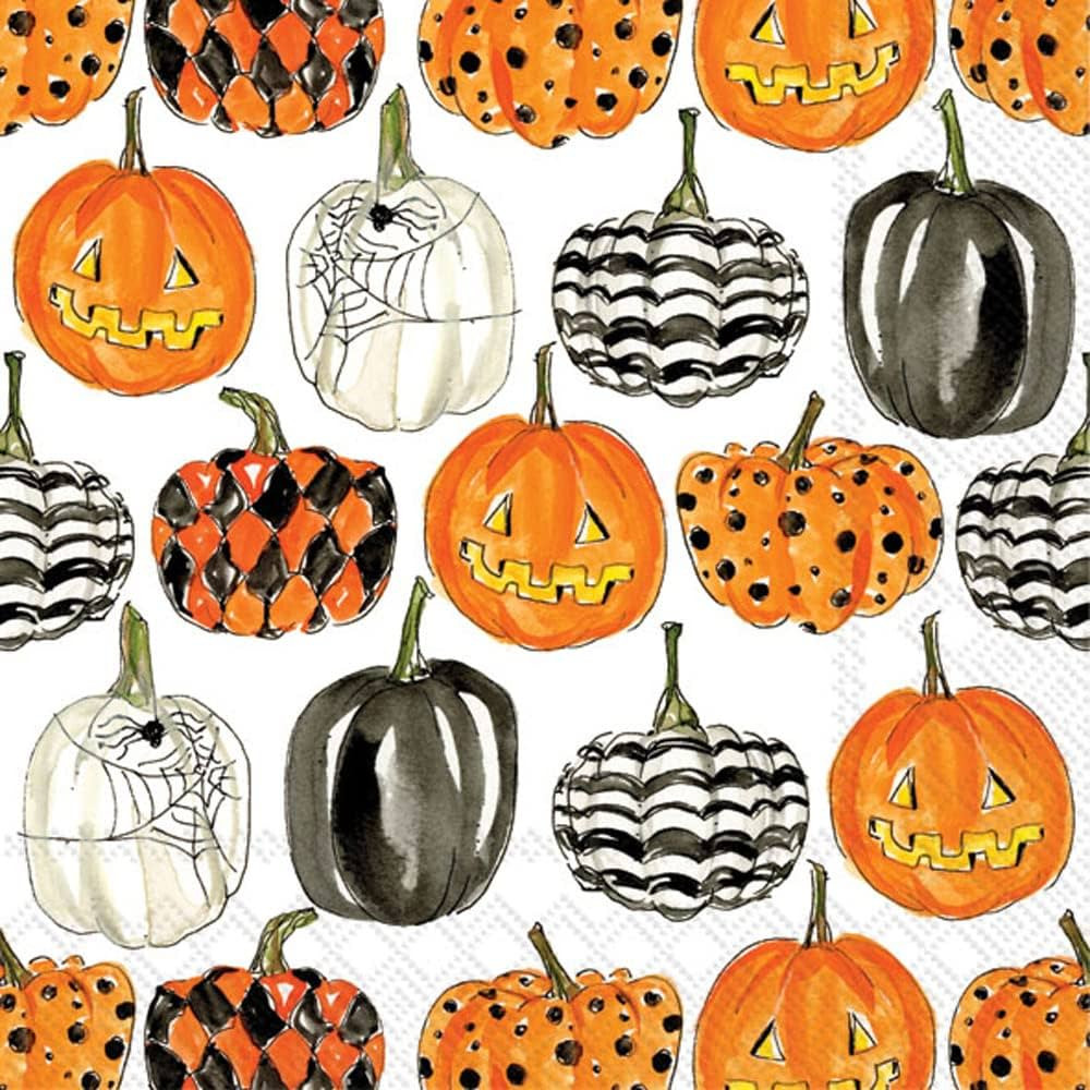 IHR Ideal Home Range Cocktail Napkins Disposable 3-Ply Paper Party Napkin Pack, 5" x 5", Pumpkin ... | Amazon (US)
