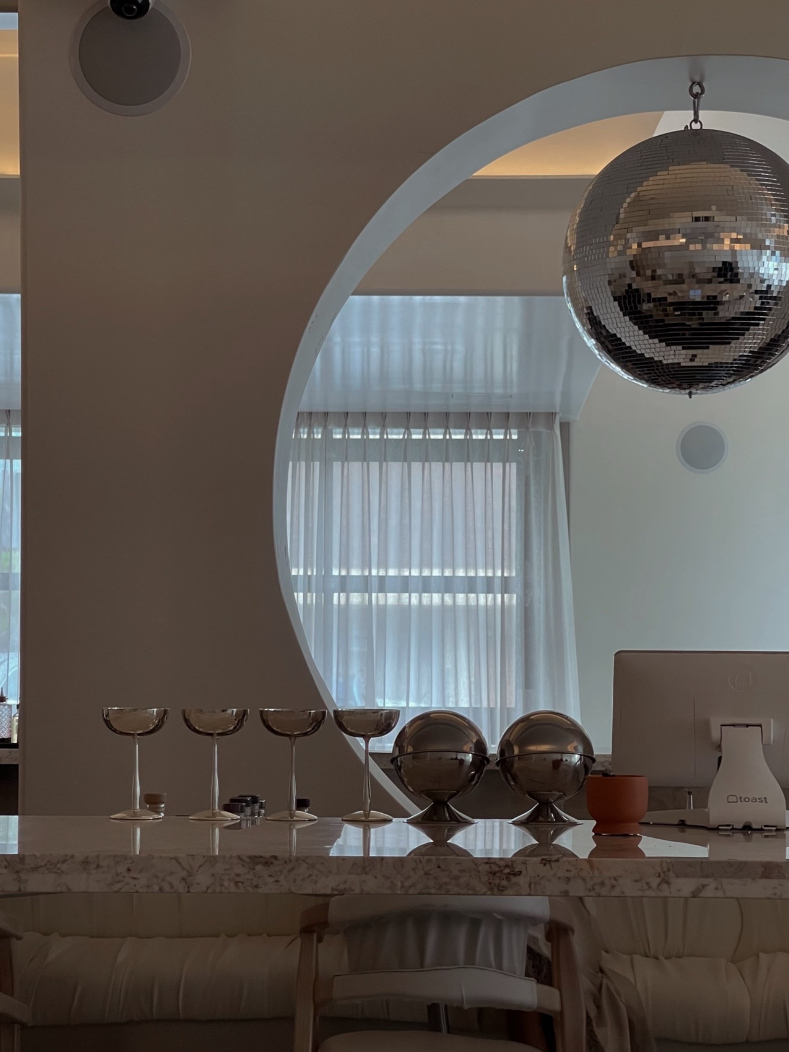 Home decor inspo: disco balls as light fixtures and elevated martini glasses 🪩

Inspired by Carne & Hueso’s interiors lately. Left feeling inspired and oddly futuristic.

#LTKfoodie #LTKSeasonal #LTKHome
