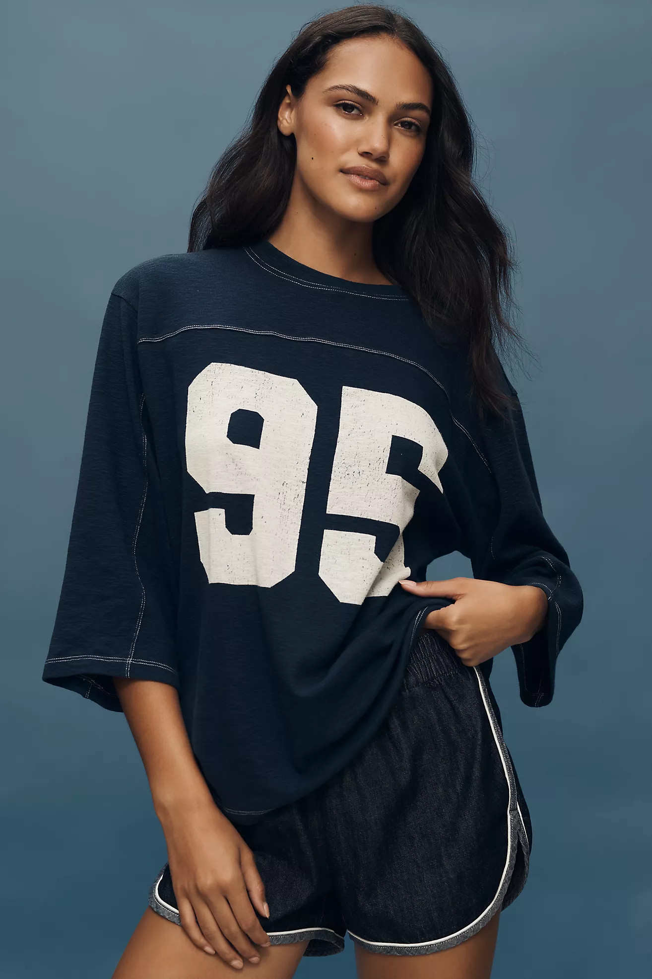 Pilcro 3/4 Sleeve Varsity Tee | Anthropologie (US)