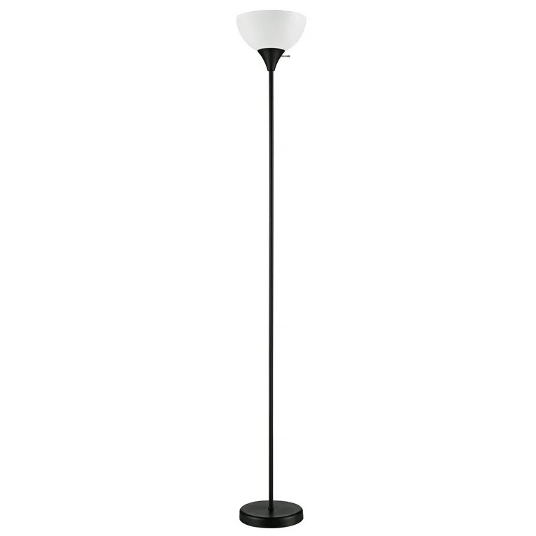 Mainstays 71-Inch Modern Design Black Floor Lamp with 3-Way Switch | Walmart (US)