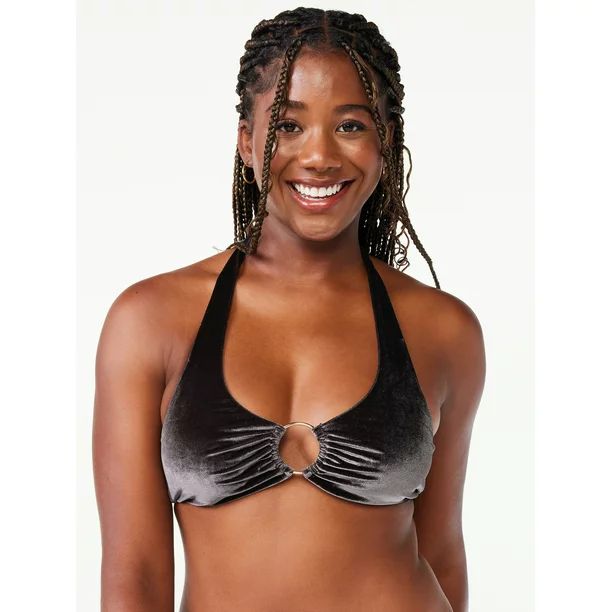 Love & Sports Women's 70's O-Ring Halter Bikini Top | Walmart (US)