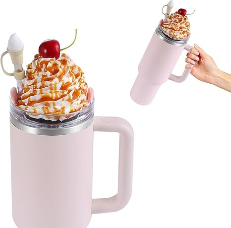 Charms for Stanley Cup Lid Accessories, Whipped Cream Stanley Tumbler Accessories, Ice Cream Char... | Amazon (US)