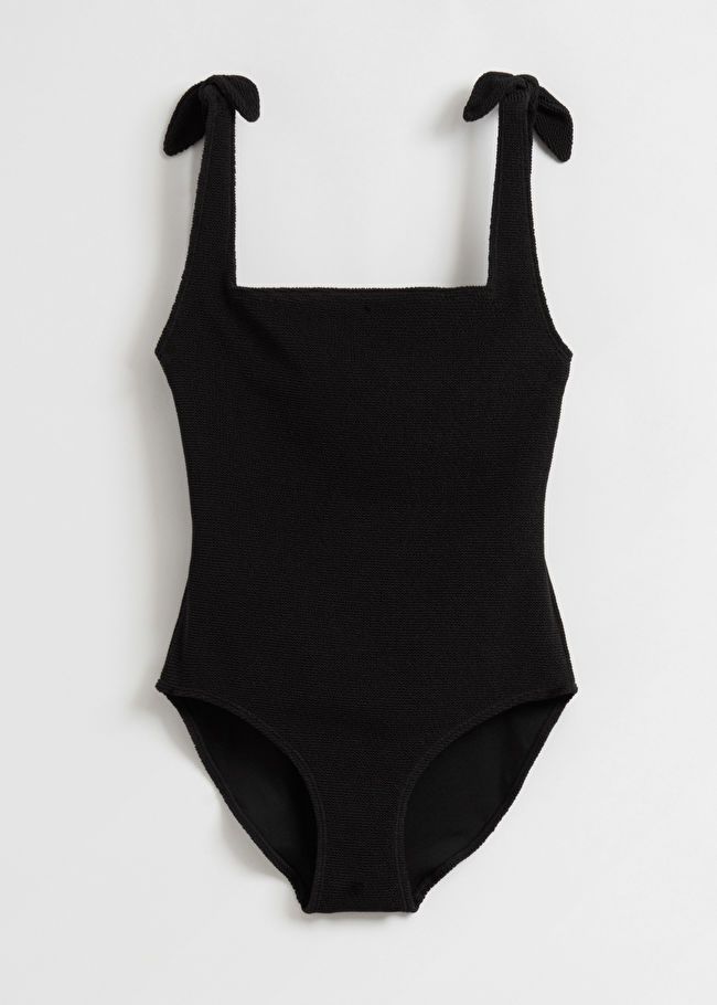 Textured Bow Tie Swimsuit | & Other Stories US