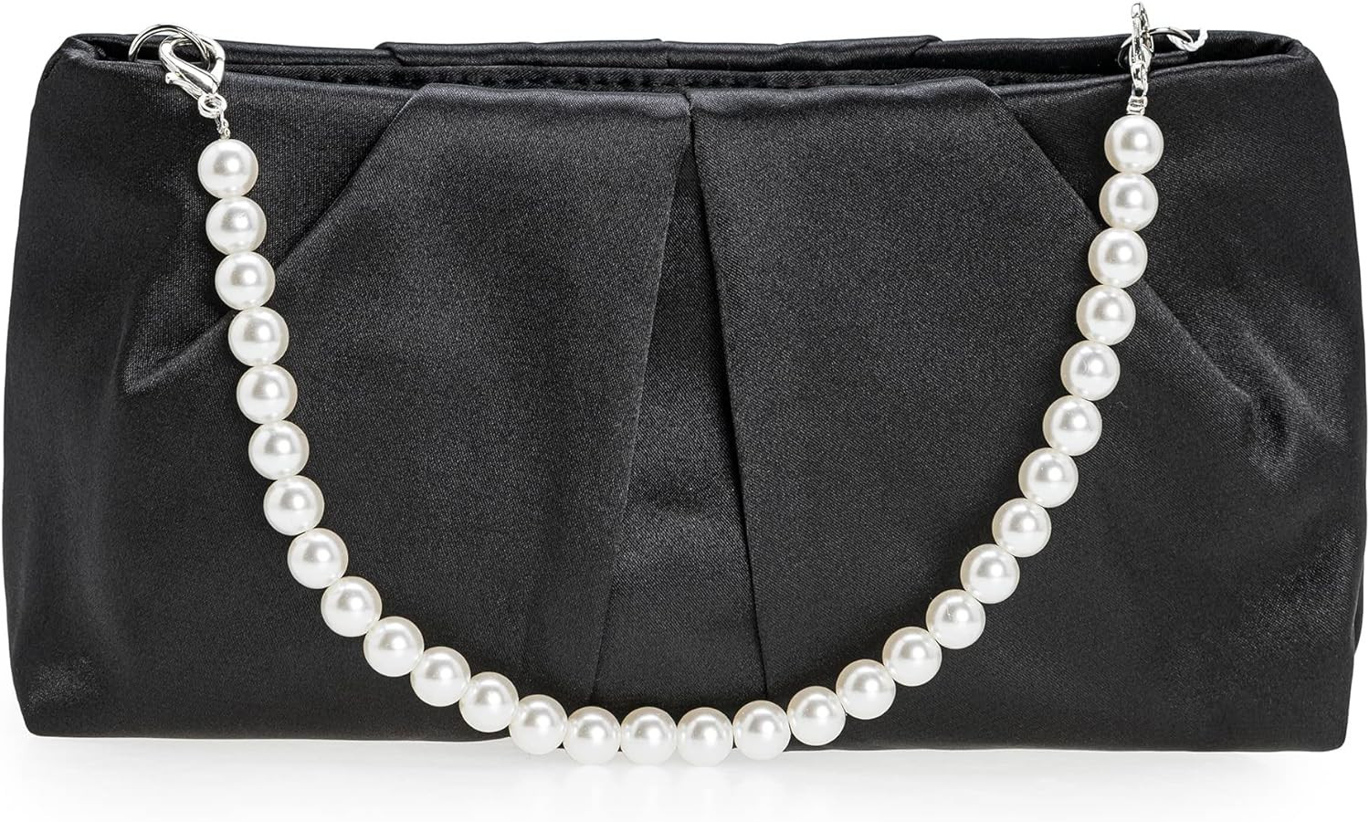 CHARMING TAILOR Evening Bag Women Wedding Party Handbag Small Dressy Formal Purse Pleated Satin C... | Amazon (US)