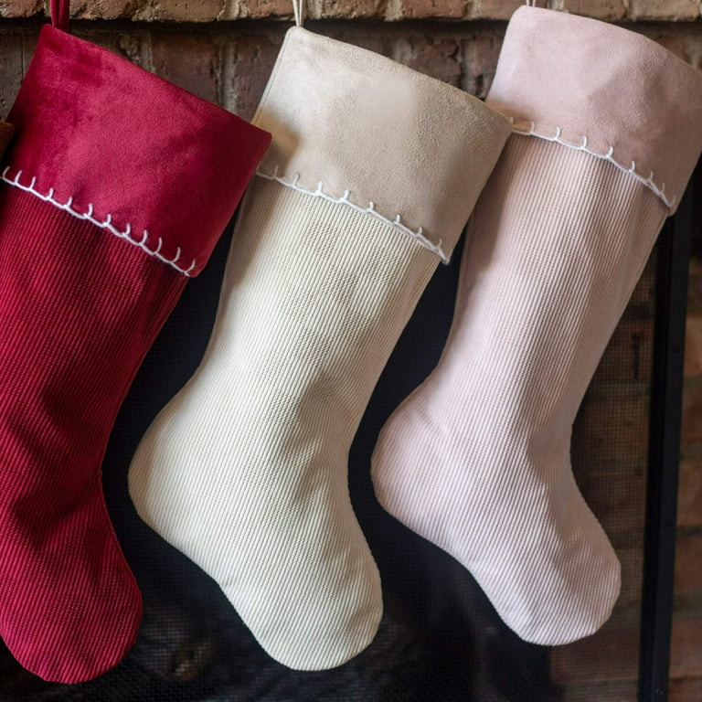 Faux Suede Checkerboard Christmas Stocking | Walmart (US)