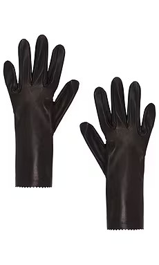 MANOKHI Short Leather Gloves in Brown from Revolve.com | Revolve Clothing (Global)