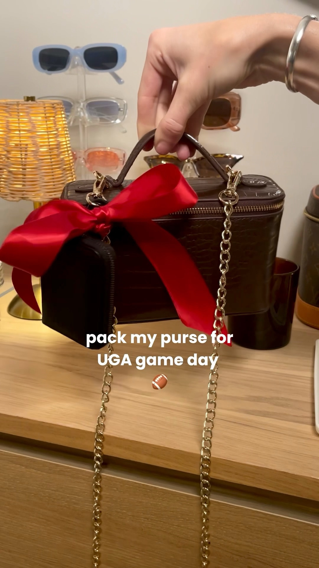 Pack my purse for UGA vs. Ole Miss game day ❤️🖤🏈💙
Sentimental one since I attended both 🥹
Game day essentials only in my mini purse — comment DAWGS for the link to my game day must-haves