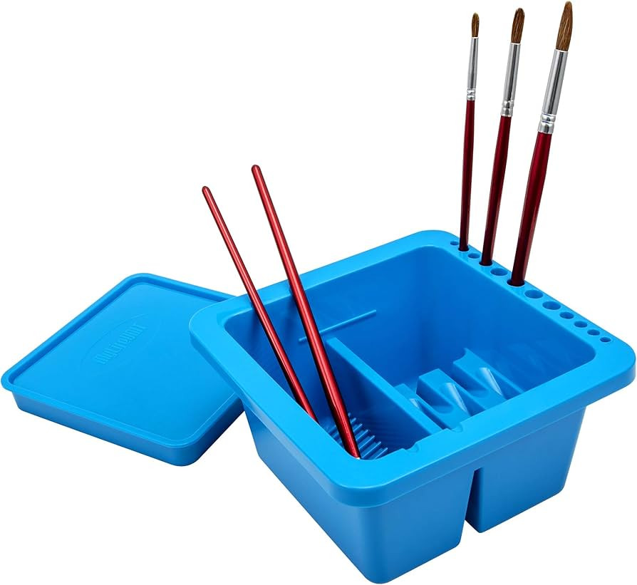 MyLifeUNIT Paint Brush Cleaner, Paint Brush Holder and Organizers for Acrylic, Watercolor, and Wa... | Amazon (US)