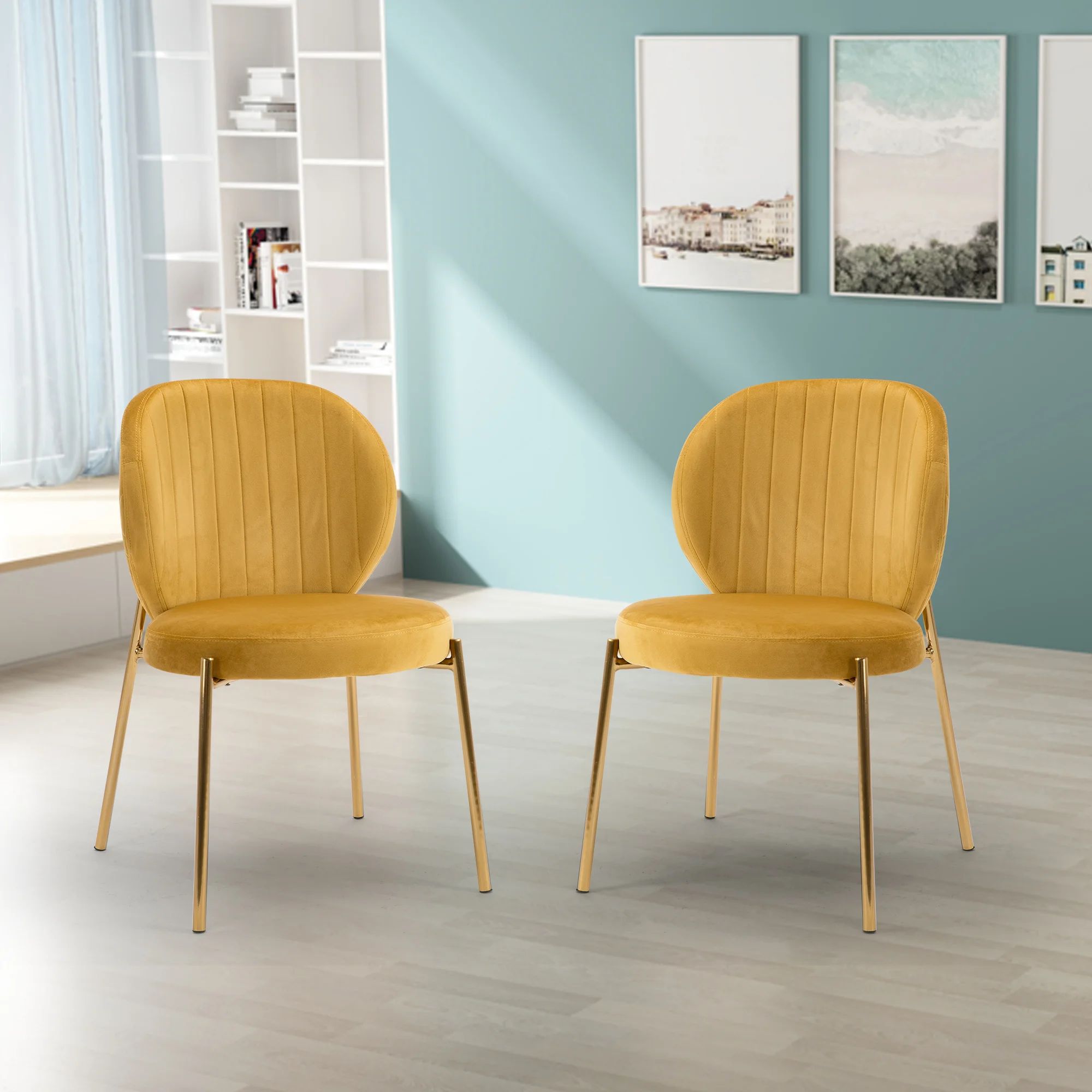 Dontrell Velvet Upholstered Side Chair (Set of 2) | Wayfair North America