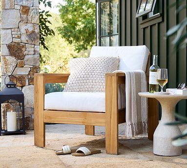 Malibu FSC® Teak Outdoor Lounge Chair | Pottery Barn (US)