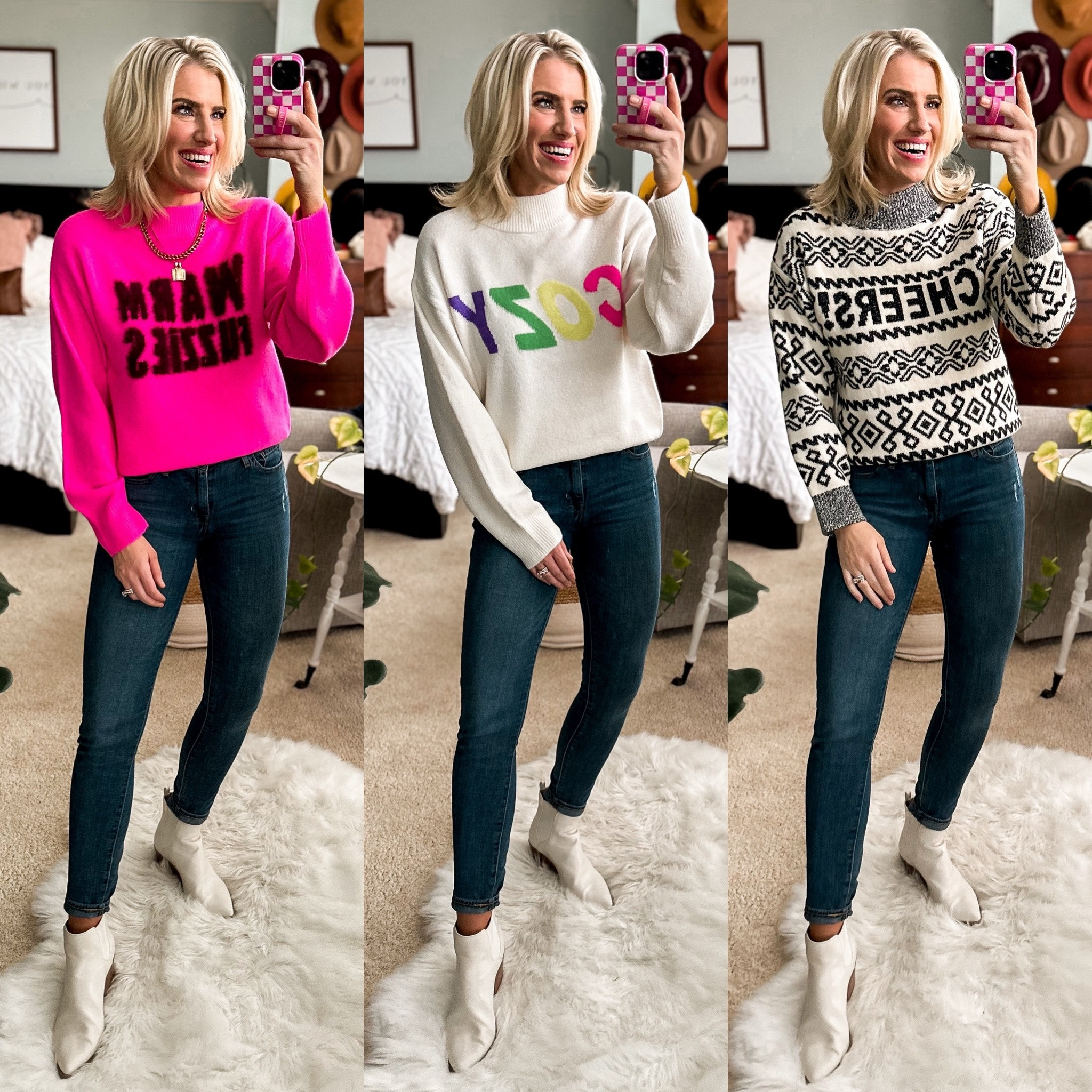 30% off graphic cashmere like sweater at target making it only $17.50

#LTKCyberWeek #LTKsalealert #LTKfindsunder50