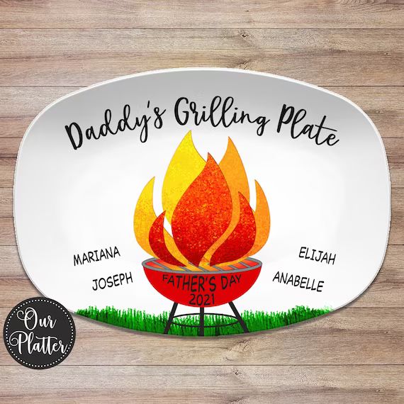 BBQ Grilling Personalized Plate  Daddy's Grilling Plate | Etsy | Etsy (US)