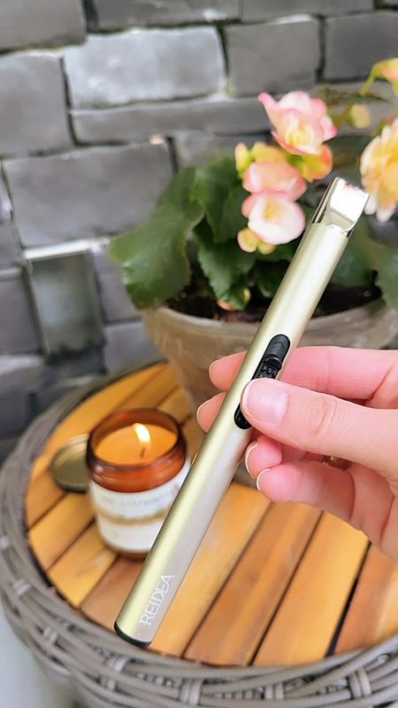 ⚡️USB Lighter. Rechargeable, windproof, flameless and safe. Color: Champagne
No more matches & disposable lighters!! 
🕯️ Pest-Free/Chemical-Free outdoor candles. Smells amazing!! 

#LTKhome #LTKunder50 #LTKGiftGuide