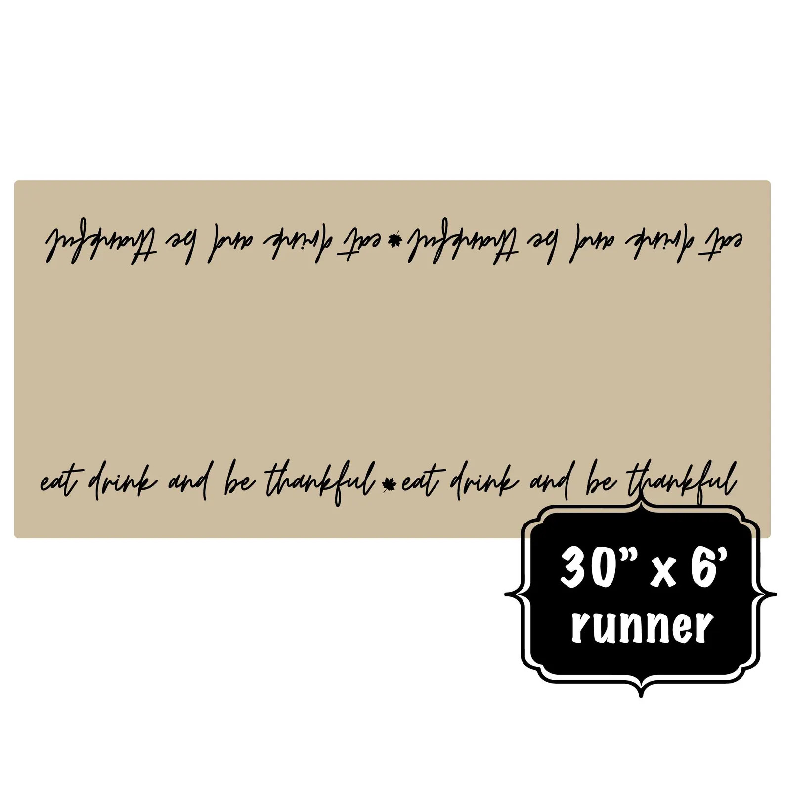 Thanksgiving Table Runner: Kraft Paper, "eat, Drink, Be Thankful" Script - Etsy | Etsy (US)