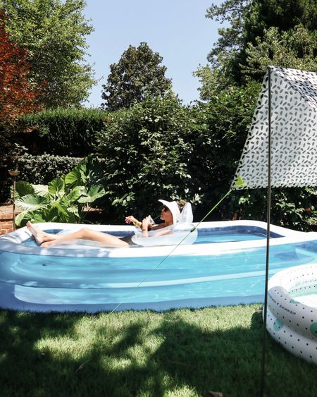 No pool? No problem. I can change that for you. 😜😂  this inflatable pool is one of my favorite parts of summer #backyard #summer #home 

#LTKSeasonal #LTKhome #LTKunder50