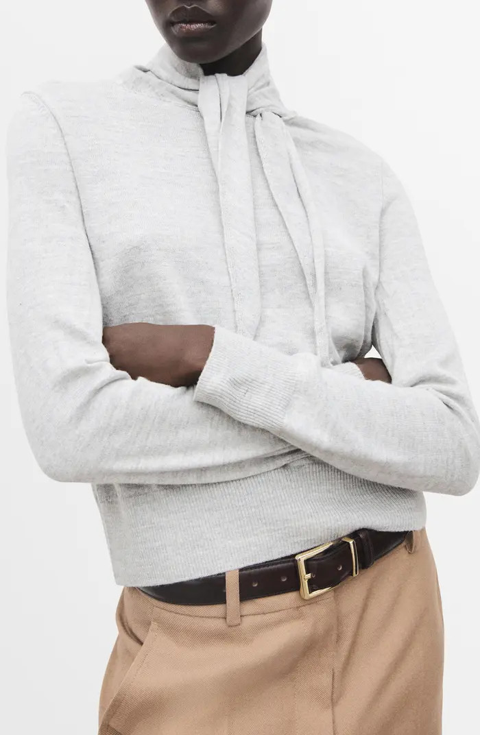 MANGO Knotted Turtleneck Sweater | Nordstrom | Nordstrom
