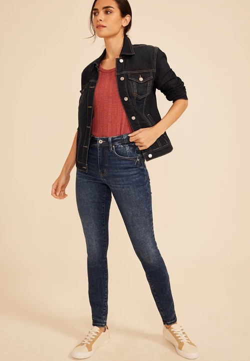 edgely\u2122 High Rise Waist Detail Skinny Jean | maurices | Maurices